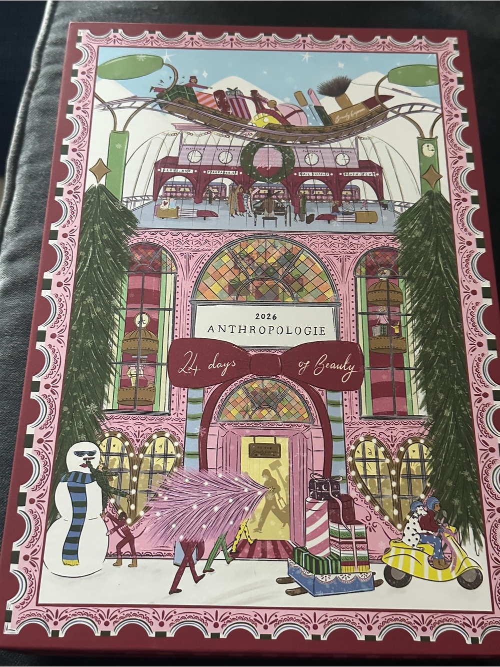 Anthropologie Pink & Green Holiday Beauty Calendar